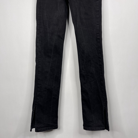 2/$30 ZARA High Rise Split Skinny Jeans 2 Full Length Side Slit Boot Cut #7173 - Picture 7 of 16